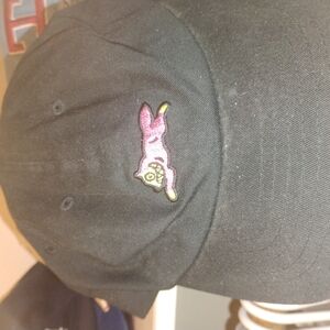 Black Cap with Pink Panther Embroidery